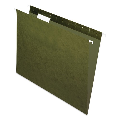 Pendaflex Standard Green Hanging Folders, 1/5 Tab, Letter, 25/Box - 第 1/4 張圖片