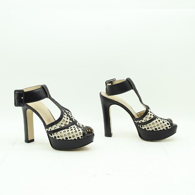 TWIN-SET Simona Barbieri Damen Schuhe mit Absatz EU 36 Schwarz/Creme, 12 cm