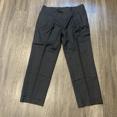 Jos. A. Bank Pants Mens 36R Charcoal Gray Pleated Wool Cashmere