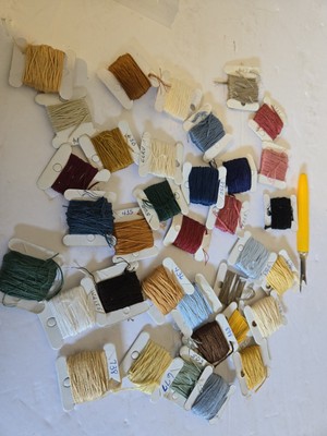 Lot Of 35 DMC Cross Stitch Floss Misc Colors Thread Friendship  Bracelets Crafts