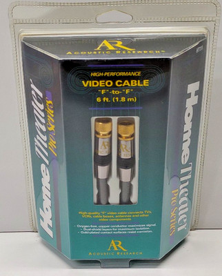 F Video Cable 6ft Acoustic research Home Theater Pro Series Gold F to F