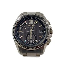 SEIKO Solar watch analog stainless steel GRY SLV SS 8b54-0aw0