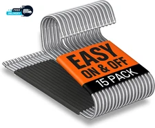 Pants Hangers for Men- 15 Metal Pant Hangers Non Slip Open Ended Trouser Hanger