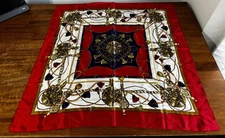 Nautical Knot Ropes Red Blue Gold Women’s Light Scarf