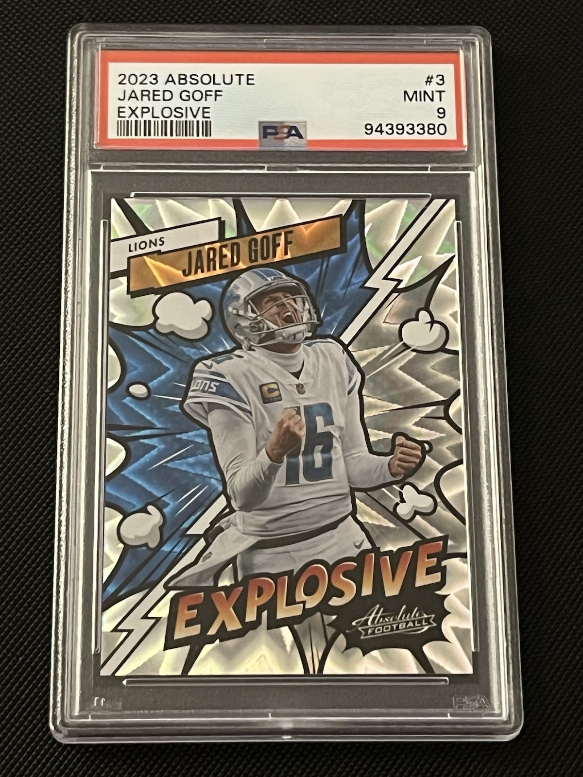 2023 Panini Absolute EXPLOSIVE #3 Jared Goff SSP Detroit Lions PSA 9 Rare Mint