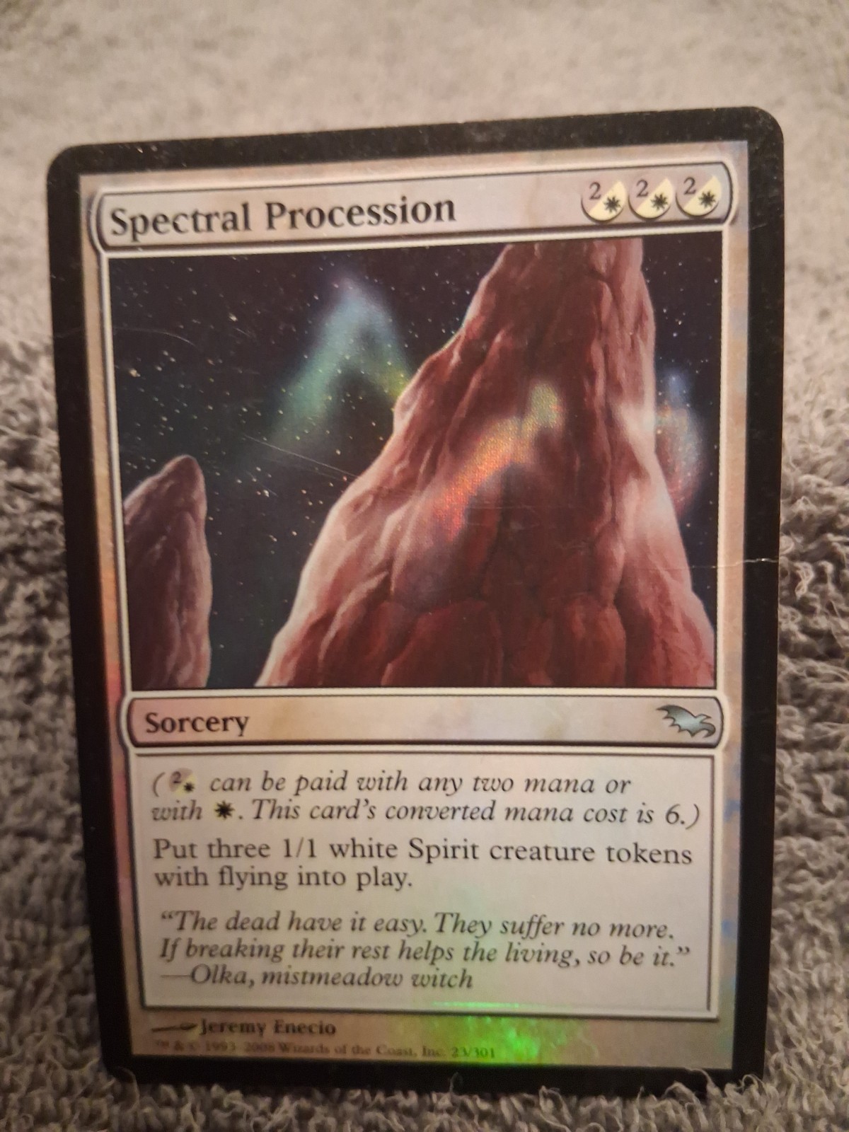 Magic: The Gathering Spectral Procession Shadowmoor White Sorcery Foil 23/301