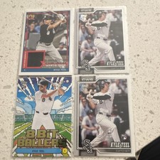 Lot of 4-Topps Rookie Kyle Teel Chicago White Sox 8 Bit MLB Cards, Game Worn