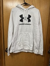 Under Armour Women  s 2XL White Hoodie With Black Logo