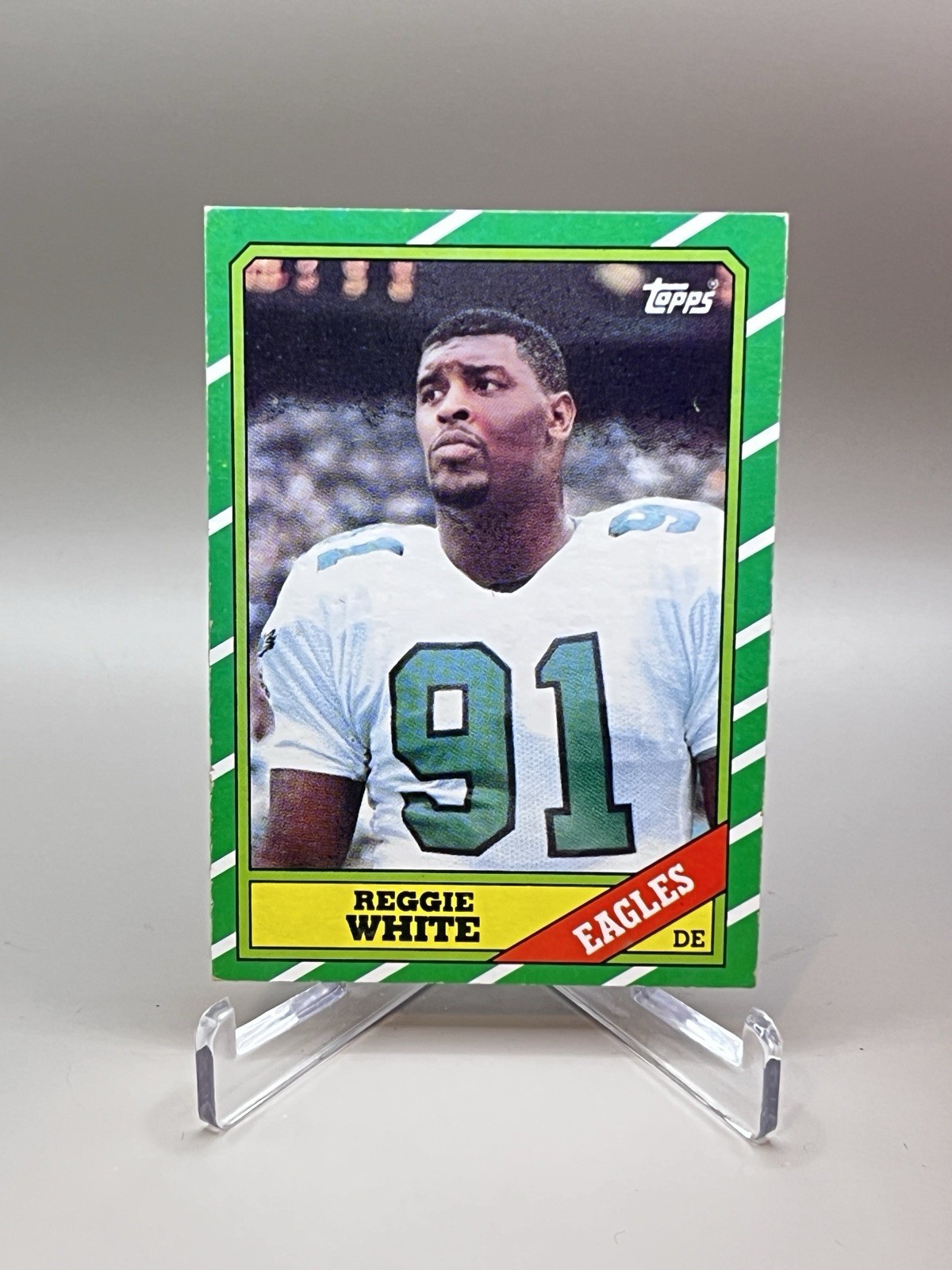 1986 Topps REGGIE WHITE Rookie RC Card #275 Philadelphia Eagles CLEAN! (MJ)