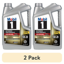 2 Pack Mobil 1 Extended Performance High Mileage 5W-20 Oil 5QT Free Ship 21.98 per gallon