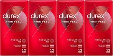 Image of Durex Thin Feel Latex Condoms for More Sensitivity Regular Size