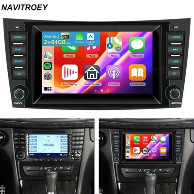 For Mercedes Benz E-W211 E320 E350 E500 CLS-W219 Android 15 CarPlay Radio 2+64GB