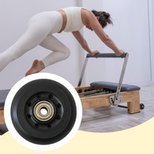 Pilates Reformer Wheel Spare Pilates Core Bed Part Fitness Attachment Black