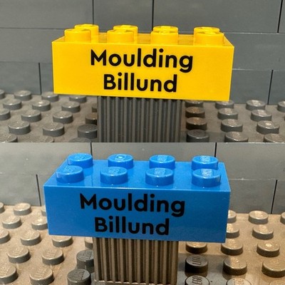 LEGO INSIDE TOUR 2026 2x4 STEIN MIT DEM AUFDRUCK  MOULDING BILLUND  GELB + BLAU