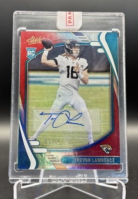 Trevor Lawrence RC Auto 2021 Panini Absolute Signature Rookies Spectrum Red 7/50