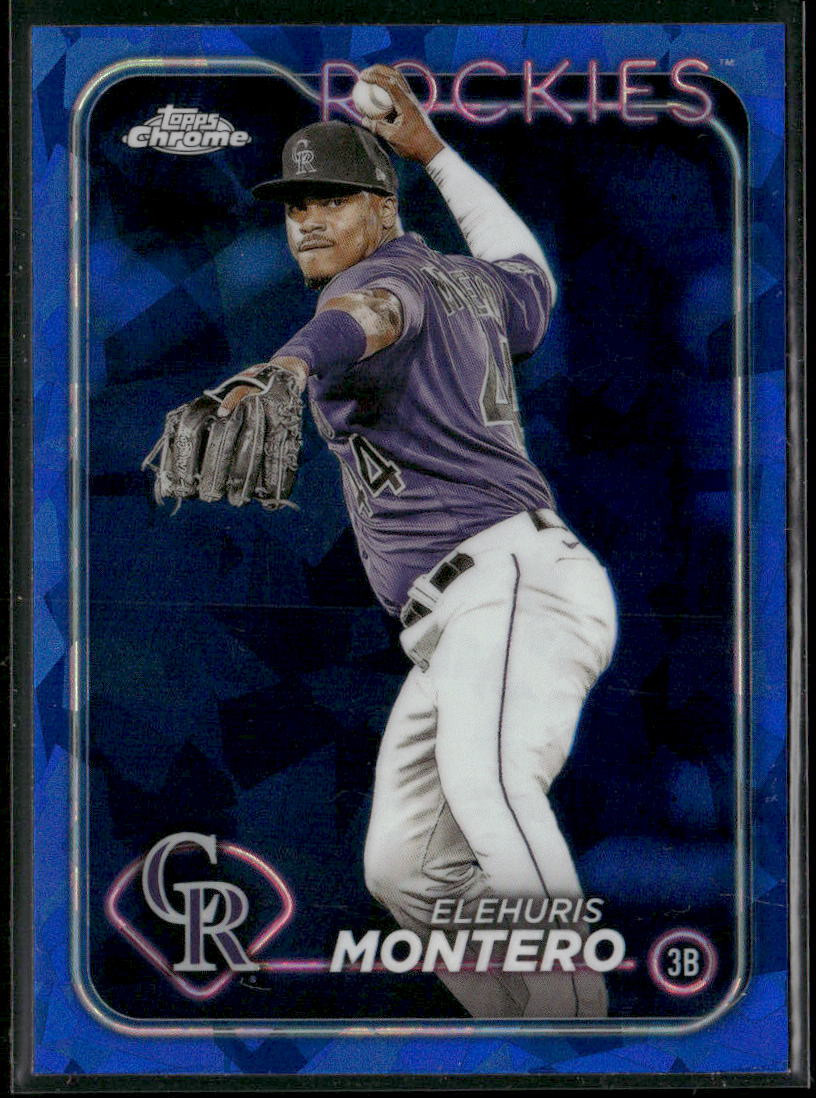 2024 Topps Chrome Sapphire Edition #341 Elehuris Montero Colorado Rockies