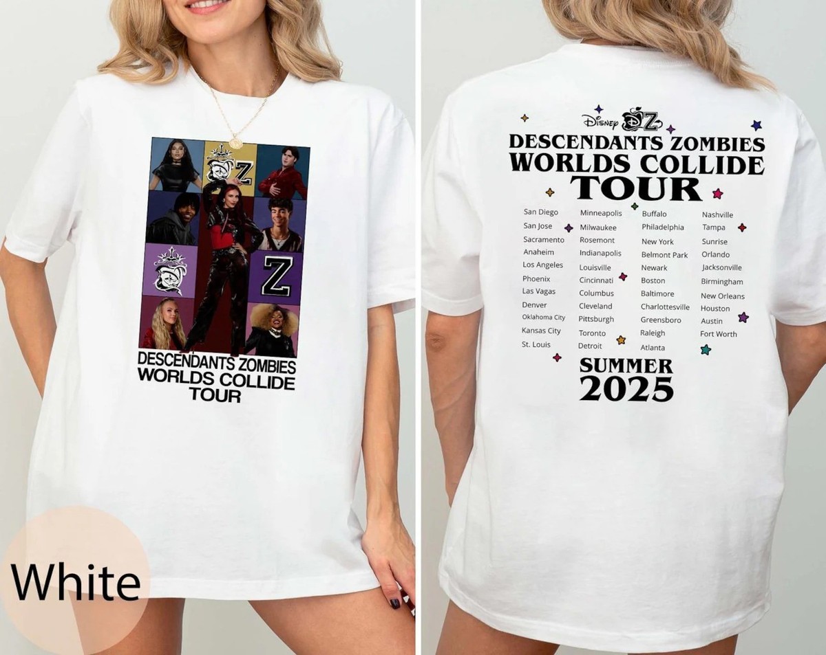 Descendants Tシャツ Amazon.com: Descendants/Zombies: Worlds Collide Tour Logo T-Shirt