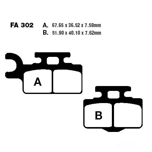 Bremsbelag BremsbeläGe Ebc FA302TT Vorne FüR Kawasaki Kx 65 A Bj. 2000-2017-image