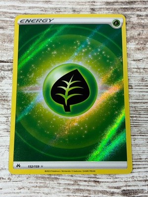 Pokemon Nintendo Grass Energy 152/159 Crown Zenith Textured Holo English NM