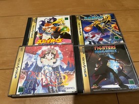 SEGA Saturn Console White Color & Controller with games Japan 0627