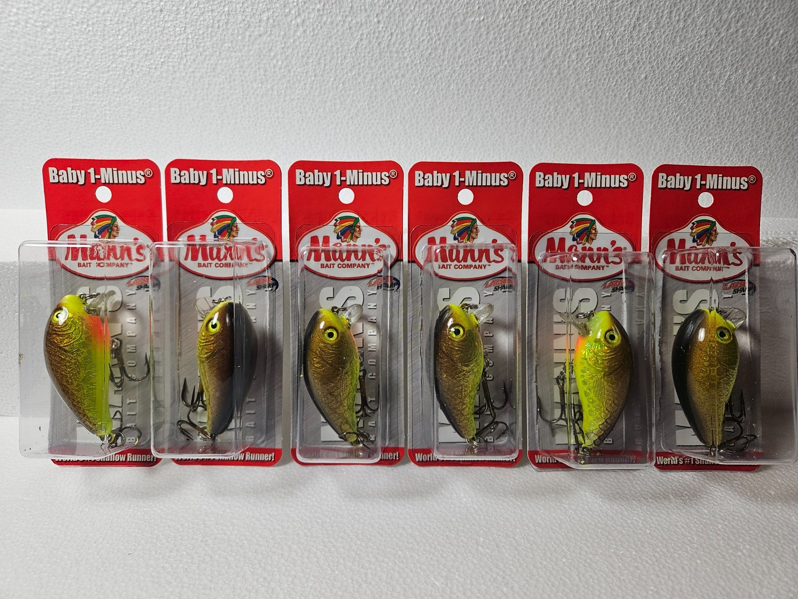 Mann's Bait Company Baby 1- (6 lures of Autumn Brown Holographic)