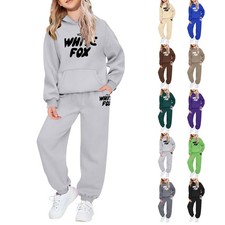 Kids Tracksuit Full Set 2 Piece Girls Boys Oversized Long Sleeve Sweatshirts