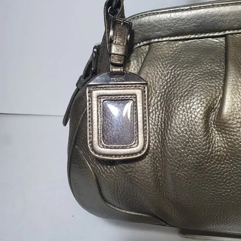 Prada Leather Small Tote Bag - Genuine, Gold Accent thumbnail 8