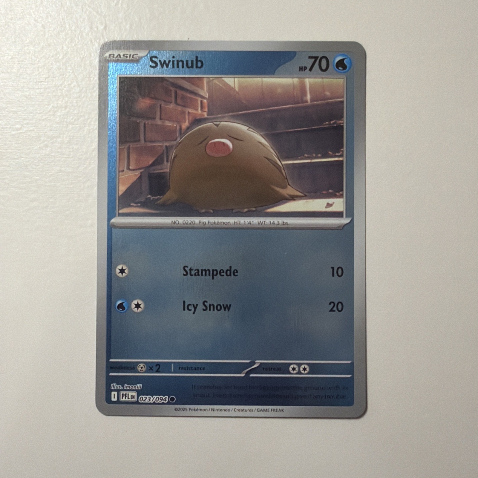 Swinub 023/094 (Reverse Holo) ME02 Phantasmal Flames PFL - Pokemon - NM/M
