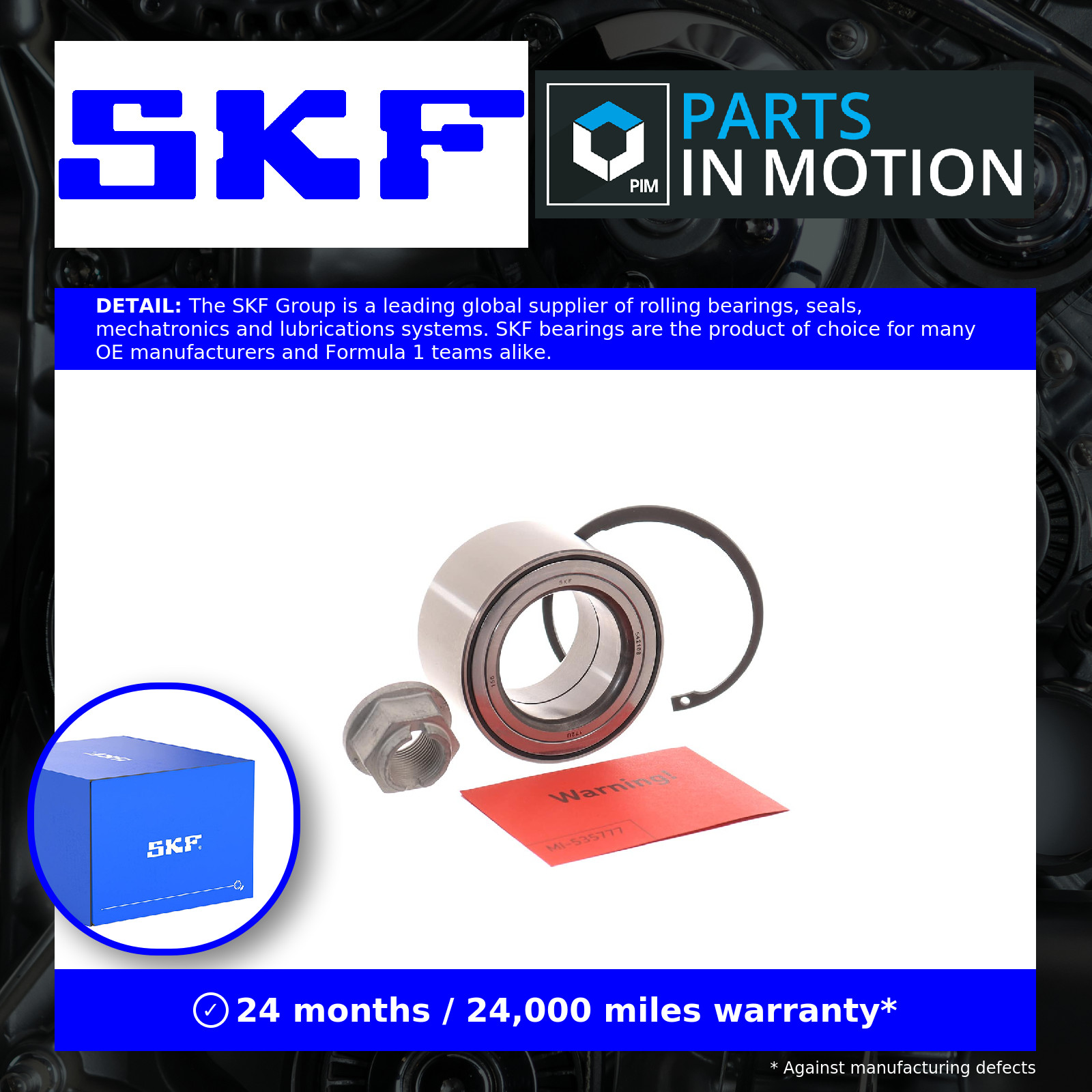 Wheel Bearing Kit fits MERCEDES GL500 X164 5.5 Rear 06 to 12 M273.963 SKF New - Image 8