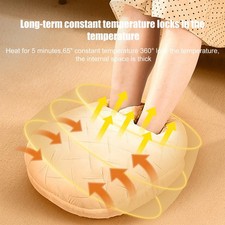 Electric Heated Foot Warmer Under Desk for Men Women Double-Side Foot Heating