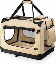 Borsa Trasportino per Cani Pieghevole per Viaggi E Auto, 60X42X44 Cm, Box Di Tra