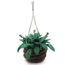Type A 2 PCS 1/12 Scale Dollhouse Hanging Plant Fade Resistance Miniature N