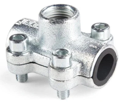 GEBO Rohrsattelschelle Reparatur Fitting für Stahlrohre mit Gewindemuffe