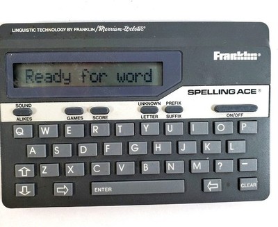 Franklin Computer Spelling Ace Linguistic Technology Merriam Webster SA-98A