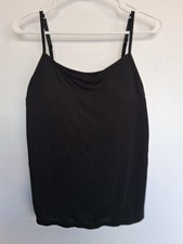 Size Small, black stretch cami w/ built in bra and adjustable straps. Excellent
