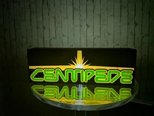 Centipede 3D Printed LED Light-Up Sign 9" Retro Arcade Decor Lamp Handmade
