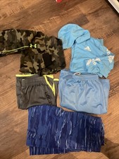 Under Armour Nike Lot of 5 Shirts Pants Shorts Boys Youth Size Large Athletic
