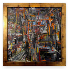 DAVID TEDHAM, HUGE British Abstract Painting, Signed & Dated Verso 2003.