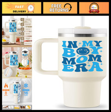 Boy Mom Gifts - First Mother's Day Travel Cup, Insulated Tumbler for New Moms, E