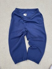 Vintage Nike Sweatpants Womens 12-14 Joggers 90s White Tag Blue Pockets Cotton