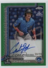 2025 Topps Pro Debut Chrome Green Refractor /99 Carter Johnson Auto 0ok8