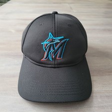 Miami Marlins Youth Adjustable Baseball Cap Black OC Sports Official MLB Hat
