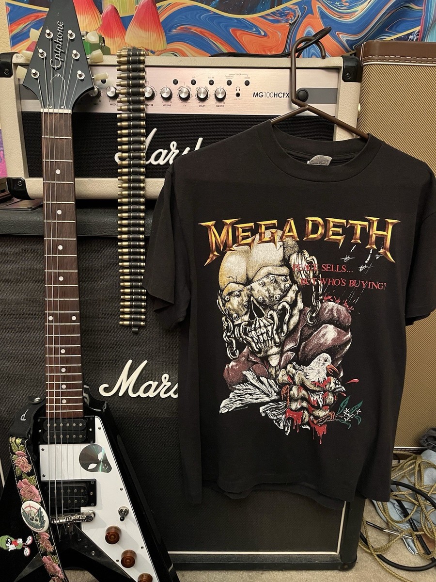 Vintage 1987 Megadeth Peace Sells But Who's Buying T-Shirt Size 42