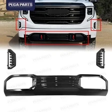 For 2022-2025 GMC Sierra 1500 Front Bumper Lower Grille w/Air Duct Glossy Black