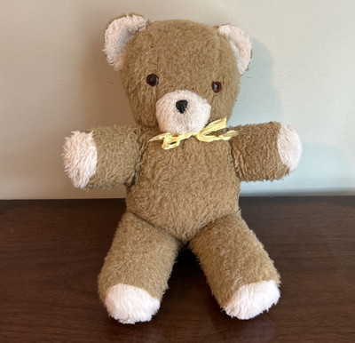 Vintage Mothercare Teddy Bear Brown White Plush England 0193 Classic 13''