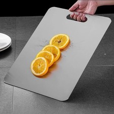 304 Stainless Steel Cutting Board Double-Sided for Kitchen Camping