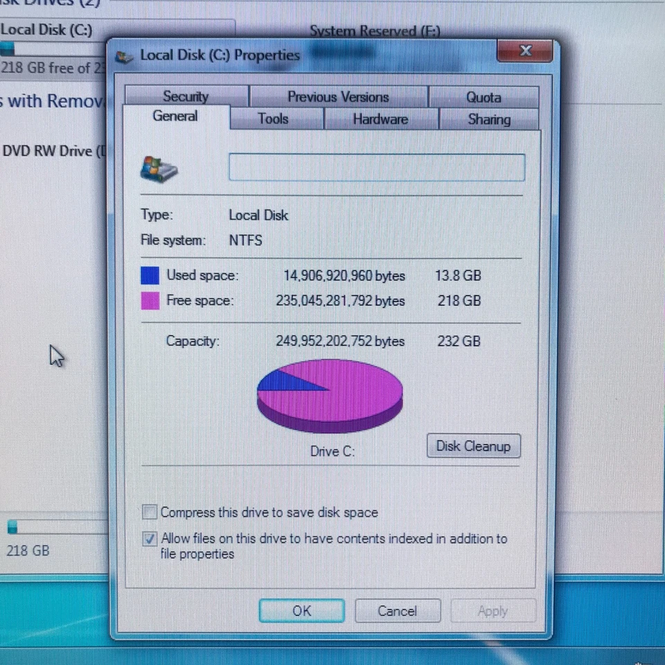 DELL OPTIPLEX 380 SFF Core 2 Duo 2.93GHz 4GB RAM 250GB HD (Windows 7 Pro 64-Bit) - Image 3 of 4