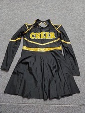 Efiel Cheerleader Kostüm schwarz Gold Gr. 164-170 Mädchen