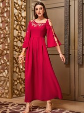 Evening Party Formal Kaftan Robe Dubai Abaya Turkey Muslim Women Long Maxi Dress