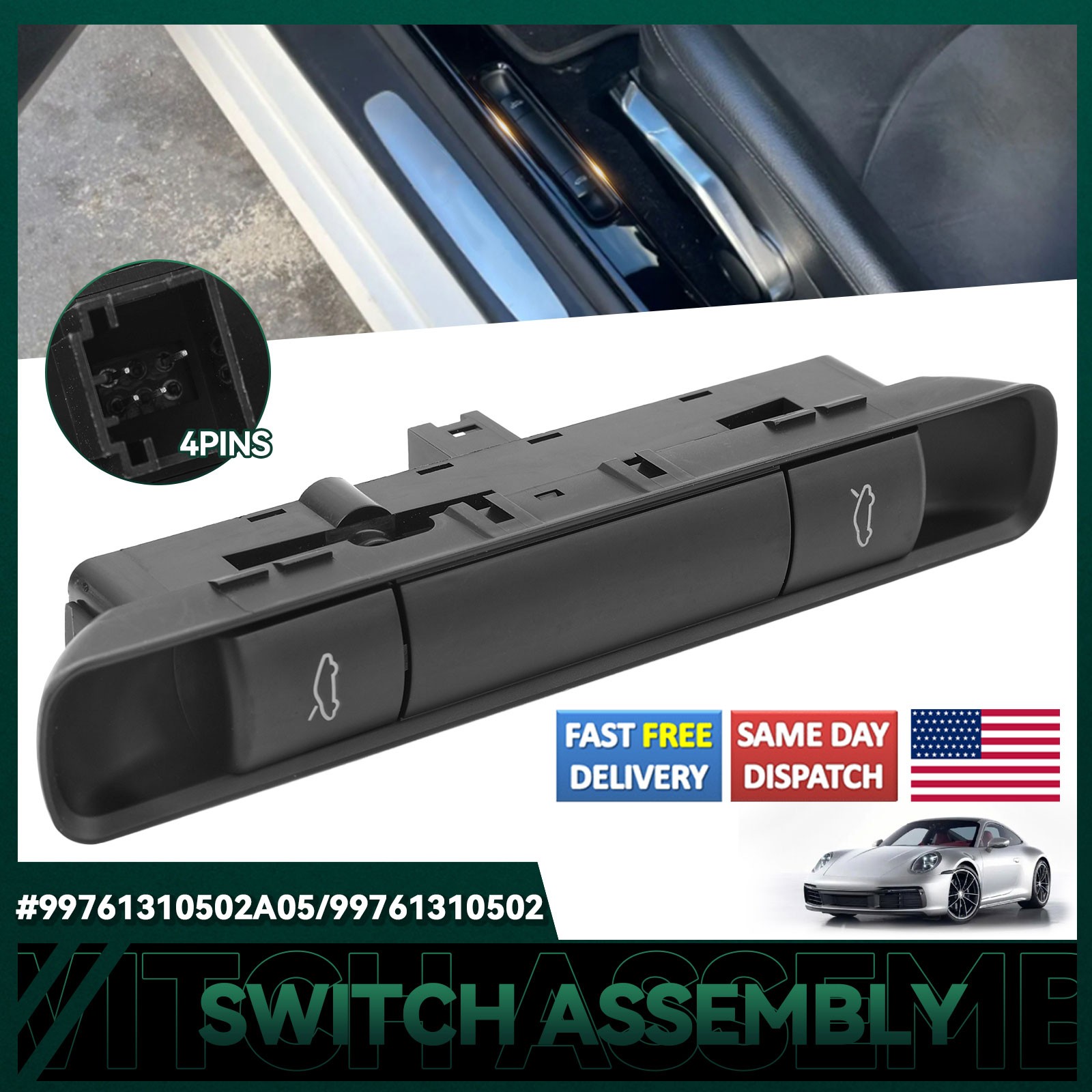 Hood Decklid Release Trunk Switch Assy Fit For Porsche 911 Boxster Cayman  05-13